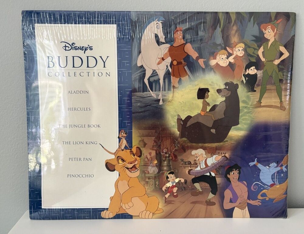 Disney's Buddy Collection Book Featuring Aladdin Hercules Peter Pan Pinocchio +
